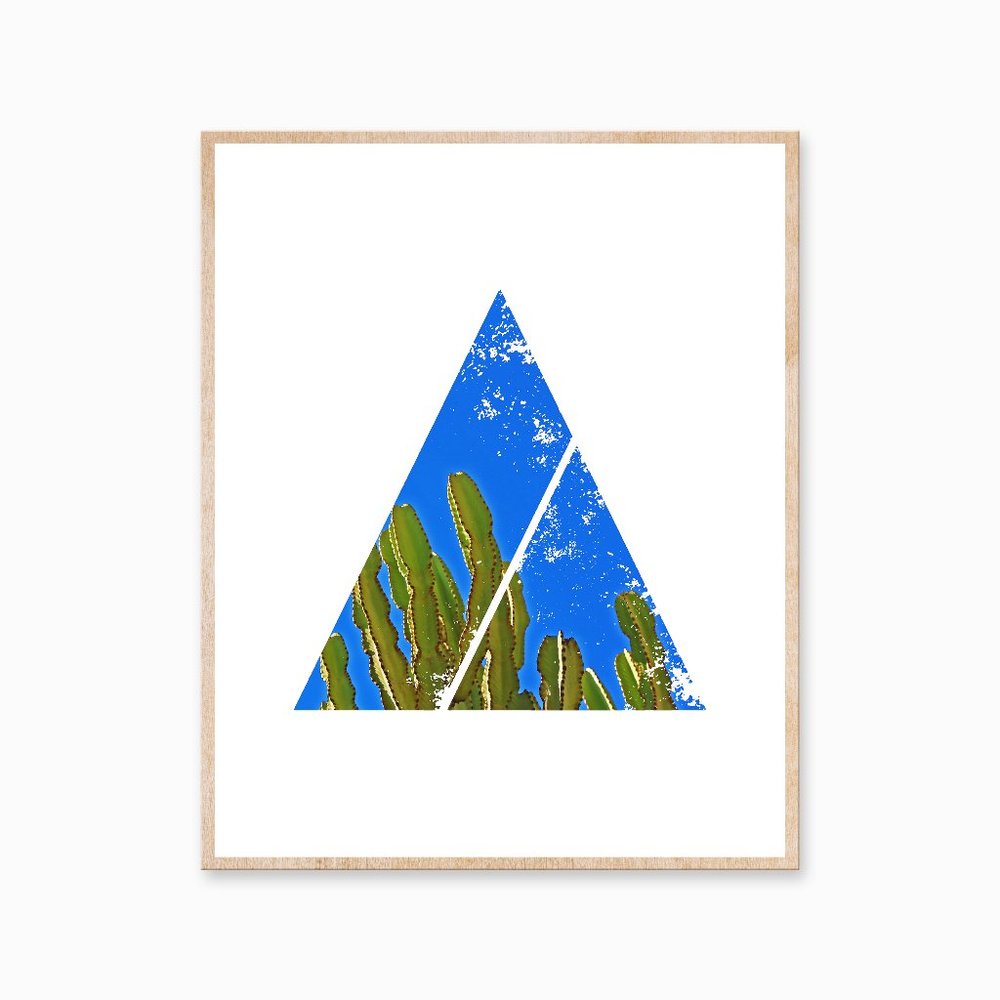 Unframed 8x10 minimalist succulent wall art